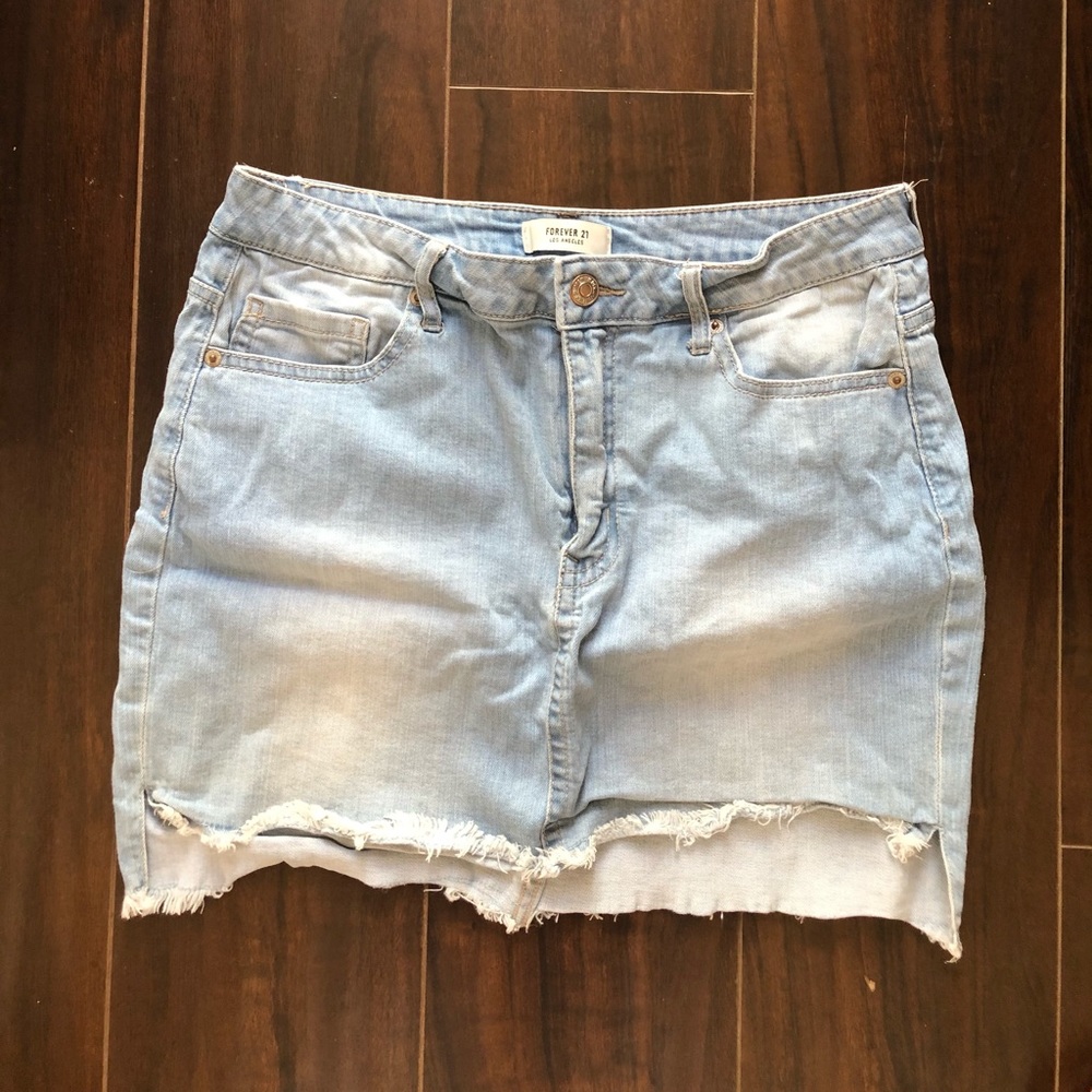 Forever 21 light wash skirt